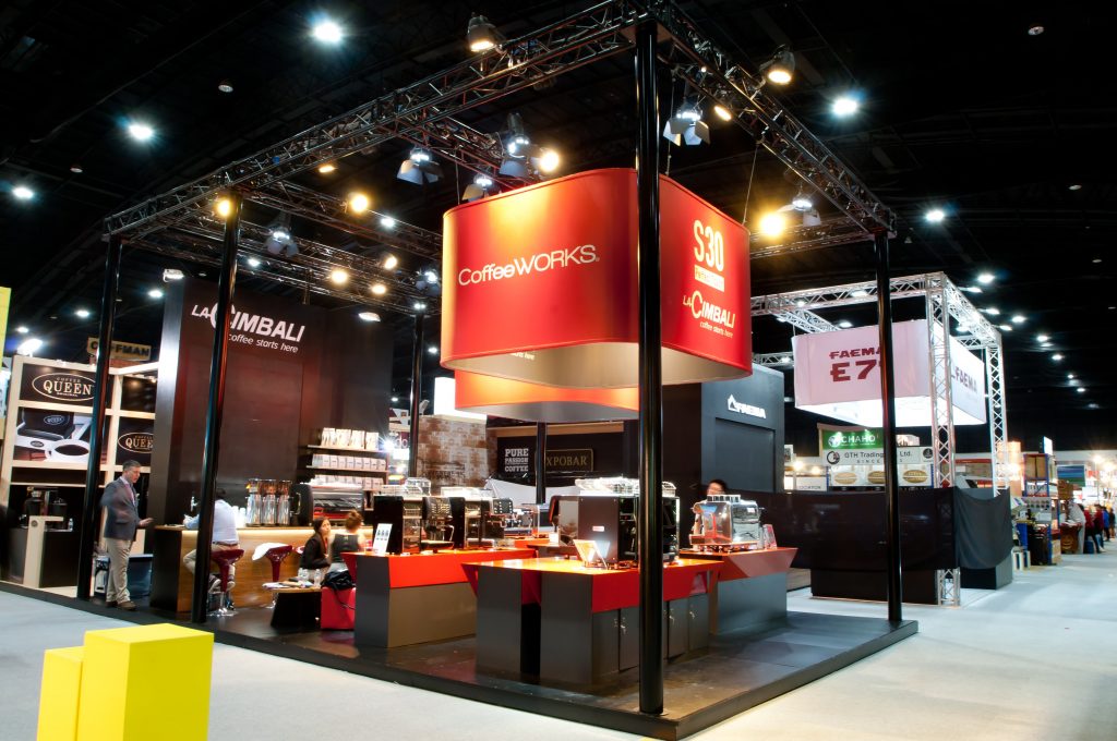Coffee Works and Cimbali exhibition stand design and build 1