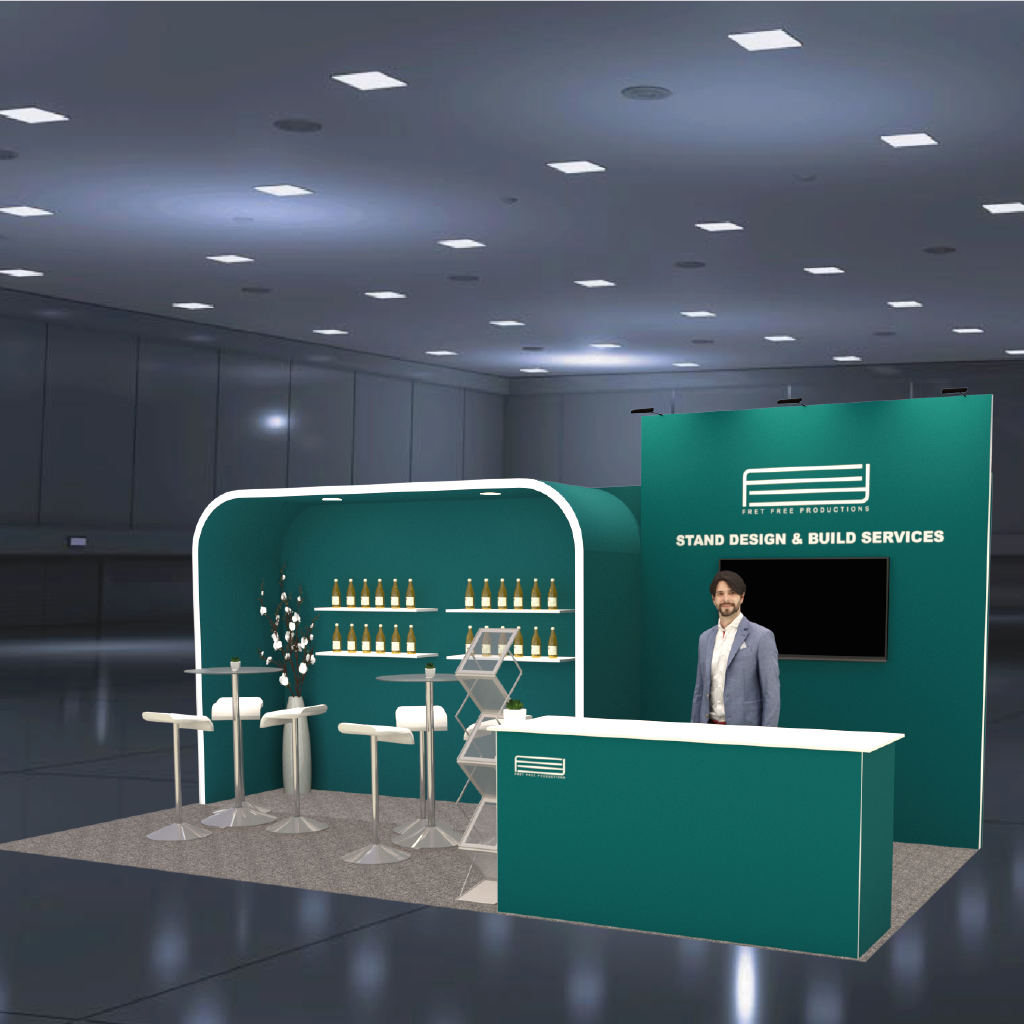 6m x 3m exhibition stand full arch