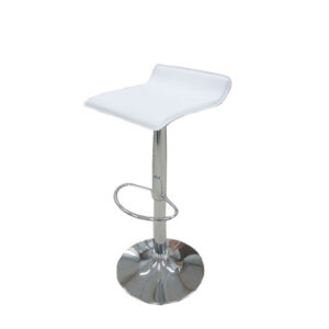 White Leather Bar Stool Chair