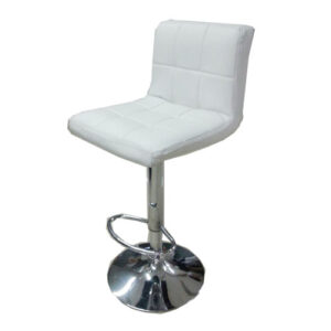 White Leather Bar Stool for Rent