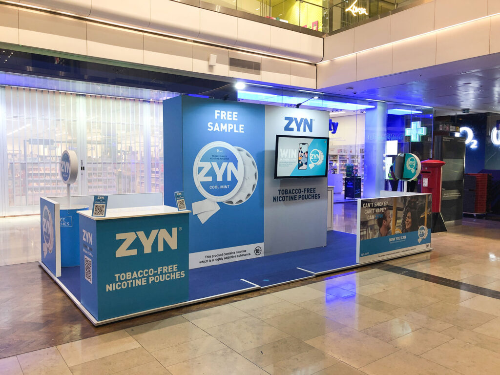Zyn Budget Exhibition Stand at Wesfield