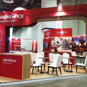 Movenpick bespoke exhibition stand design and build 6 Movenpick exhibition stand at ATF 2017 by Fret Free Productions